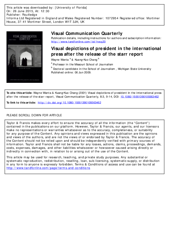 (PDF) Visual depictions of president in the international press after ...