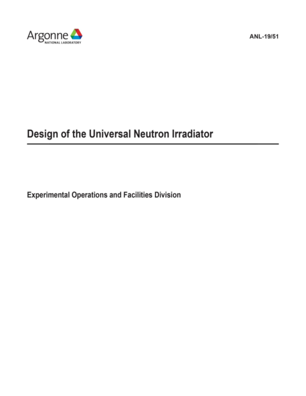 (PDF) Design of the Universal Neutron Irradiator
