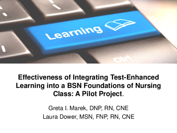 (PDF) Effectiveness of Integrating Test-Enhanced Learning into a BSN ...