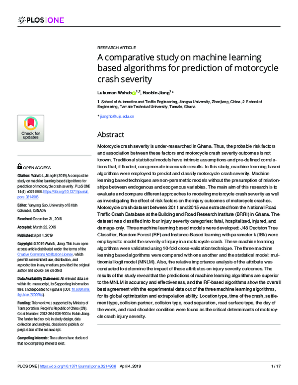 (PDF) A comparative study on machine learning based algorithms for ...