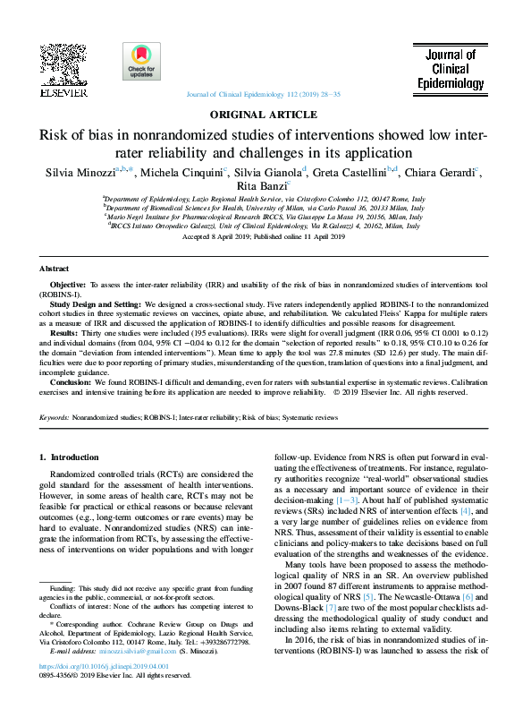(PDF) Risk of bias in nonrandomized studies of interventions showed low ...