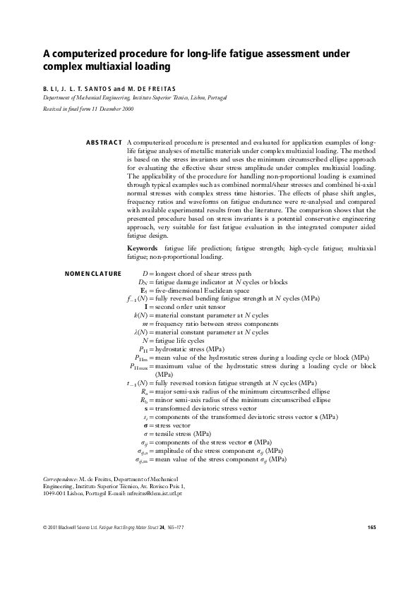 (PDF) A computerized procedure for long-life fatigue assessment under ...