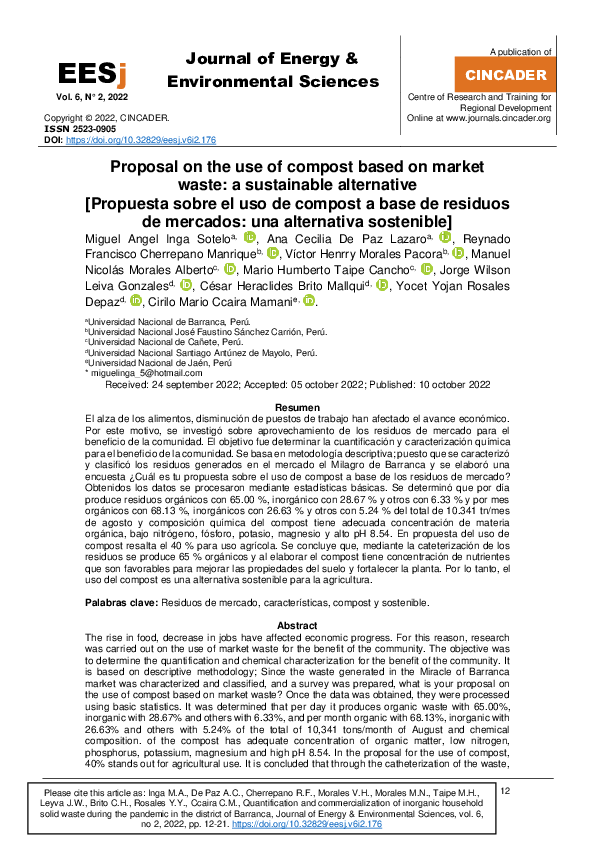 (PDF) Proposal on the use of compost based on market waste: a ...