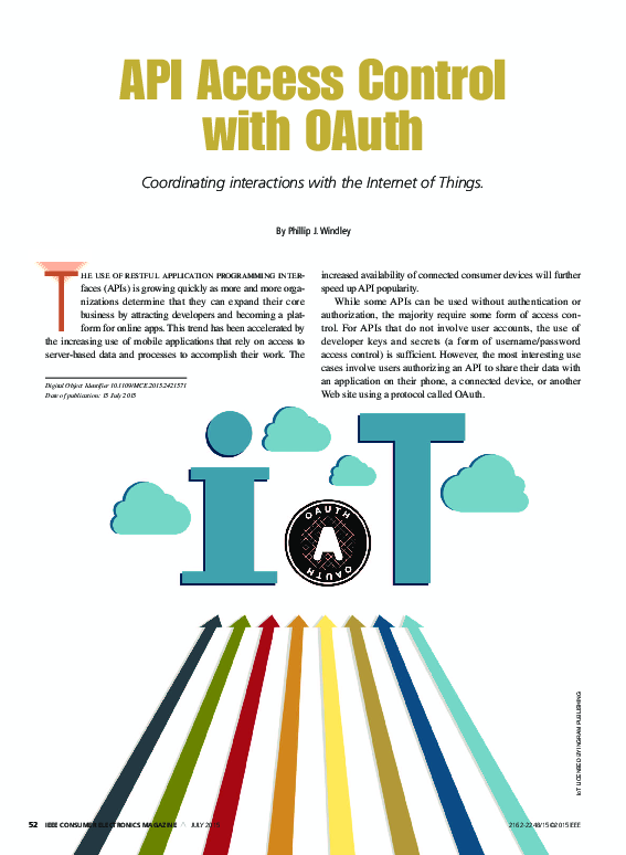 (PDF) API Access Control with OAuth: Coordinating interactions with the ...