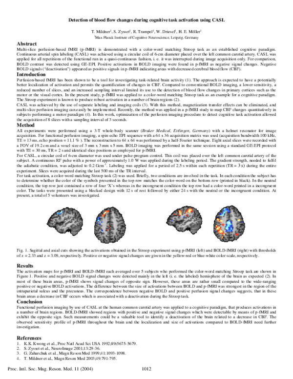 (PDF) Investigation of Blood-Flow Changes During Cognitive Task ...