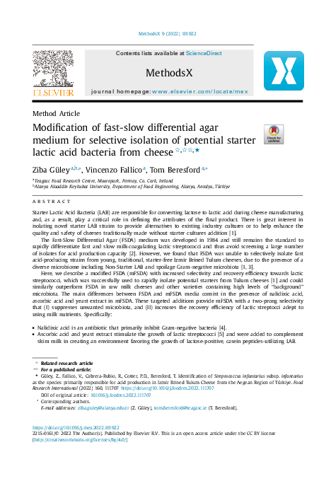 (PDF) Modification of fast-slow differential agar medium for selective ...
