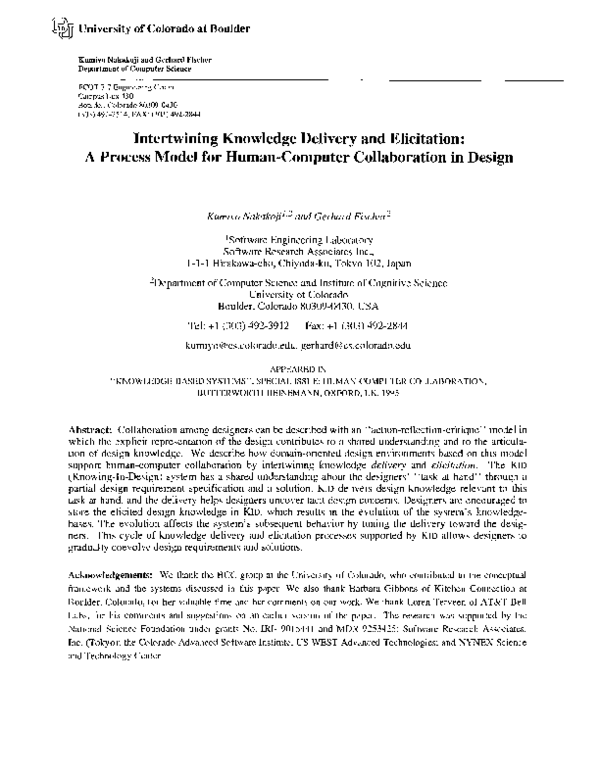 (PDF) Intertwining knowledge delivery and elicitation: a process model ...
