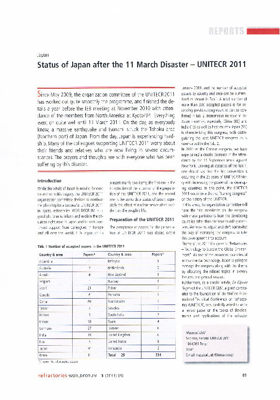 (PDF) Status of Japan after the March Desaster - UNITECR 2011 REPORT
