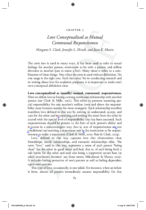 (PDF) Love Conceptualized as Mutual Communal Responsiveness