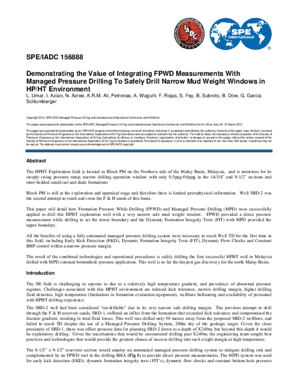 (PDF) Demonstrating the Value of Integrating FPWD Measurements With ...
