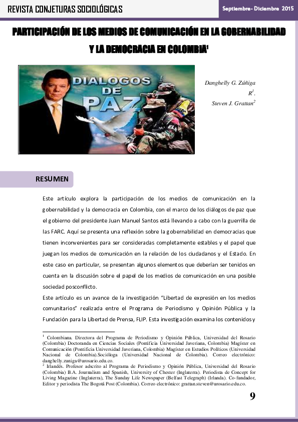 (PDF) Participación de los medios de comunicación en la gobernabilidad ...