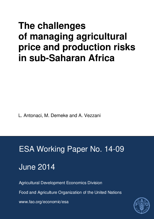 (PDF) The challenges of managing agricultural price and production ...
