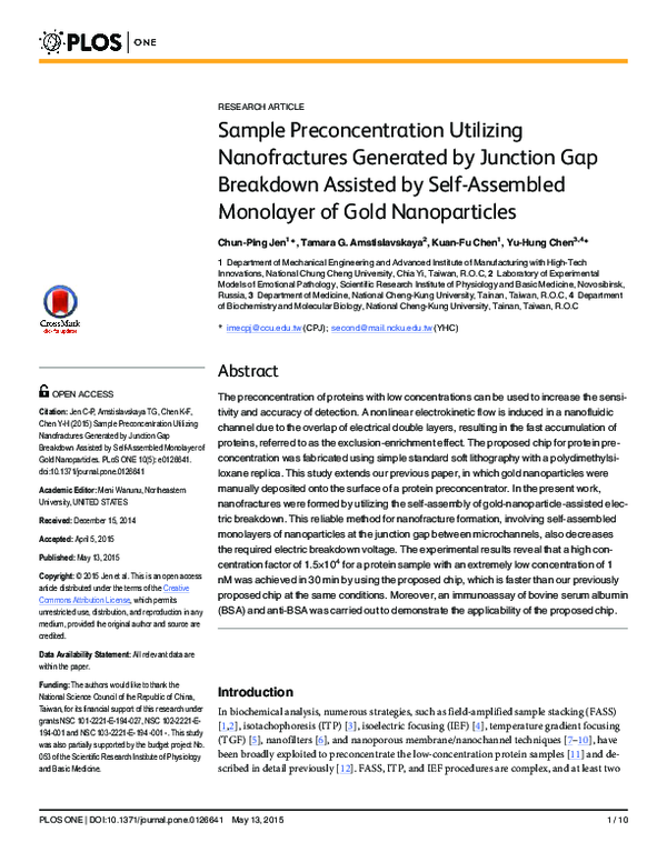 (PDF) Sample preconcentration utilizing nanofractures generated by ...