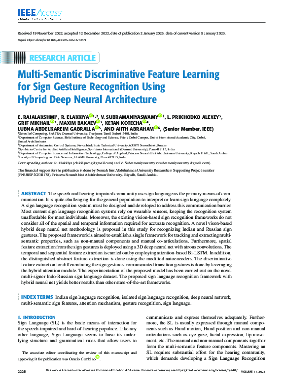 (PDF) Multi-Semantic Discriminative Feature Learning for Sign Gesture ...