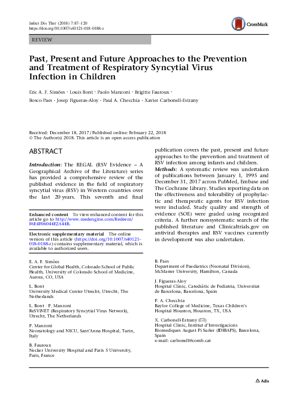 (PDF) Past, Present and Future Approaches to the Prevention and ...