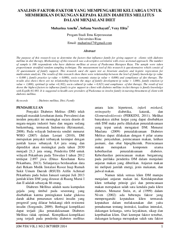 (PDF) Analisis faktor-faktor yang mempengaruhi keluarga untuk