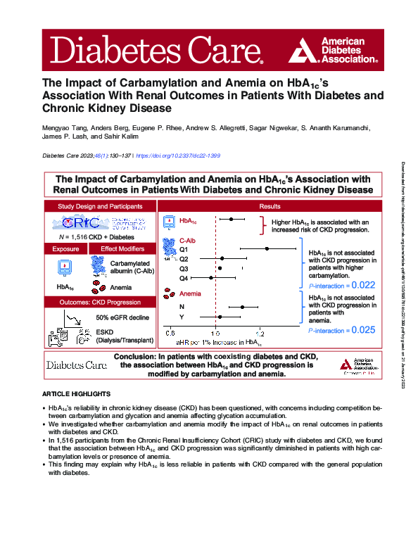 (PDF) The Impact of Carbamylation and Anemia on HbA1c’s Association ...