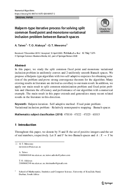(PDF) Halpern-type iterative process for solving split common fixed ...