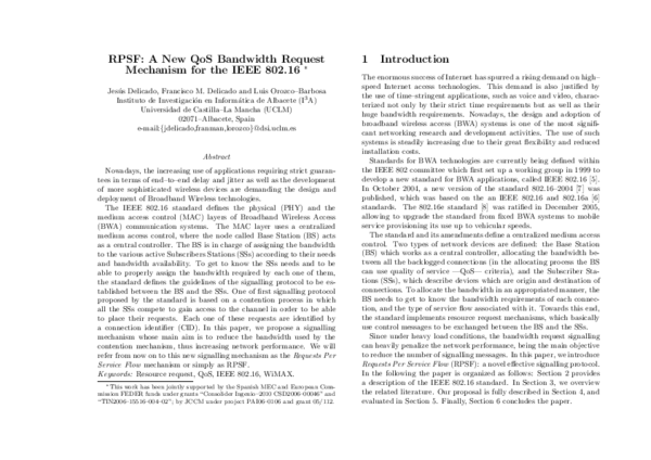 (PDF) RPSF: a new QoS bandwidth request mechanism for the IEEE 802.16 ...