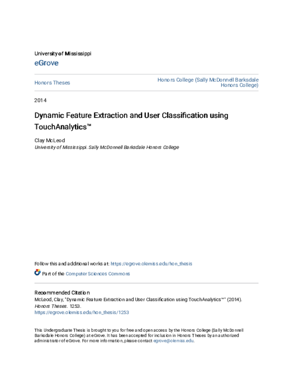 (PDF) Dynamic Feature Extraction and User Classification using ...