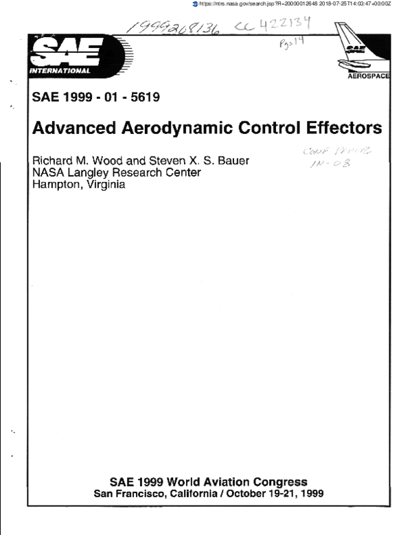 (PDF) Advanced Aerodynamic Control Effectors