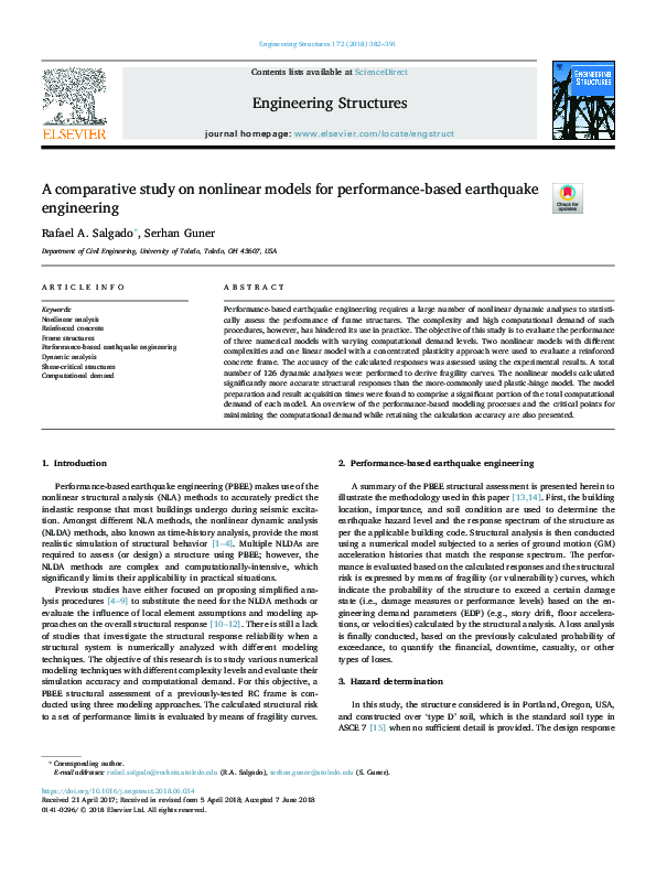 (PDF) A comparative study on nonlinear models for performance-based ...