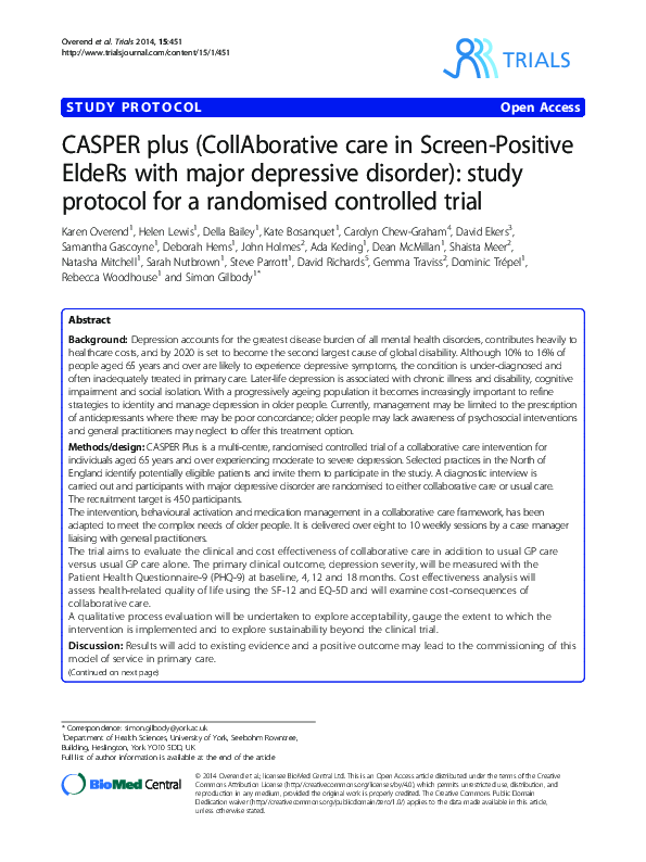 (PDF) CASPER plus (CollAborative care in Screen-Positive EldeRs with ...