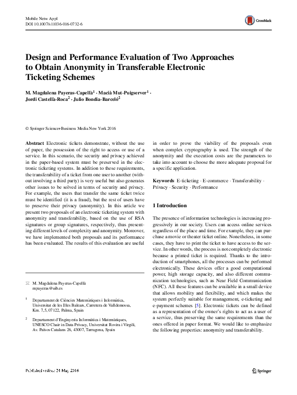 (PDF) Design and Performance Evaluation of Two Approaches to Obtain ...