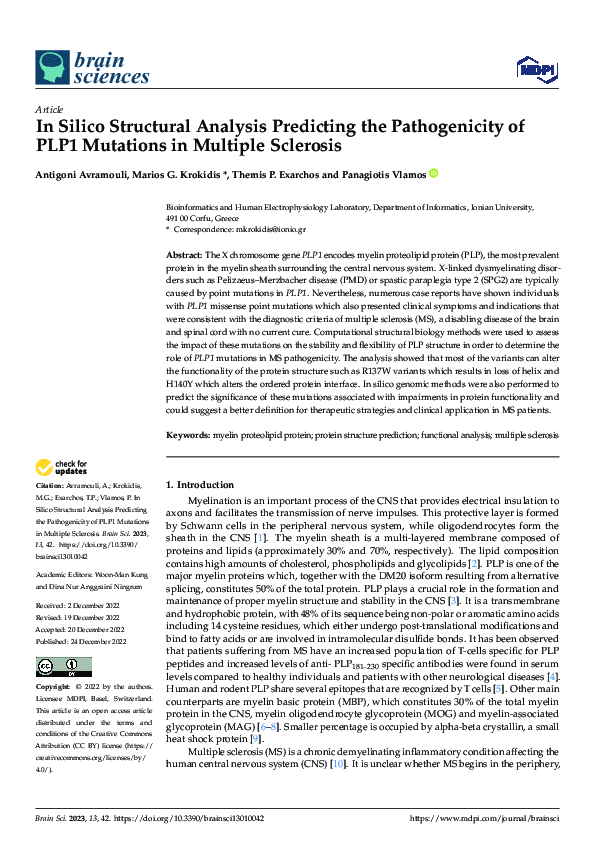 (PDF) In Silico Structural Analysis Predicting the Pathogenicity of ...