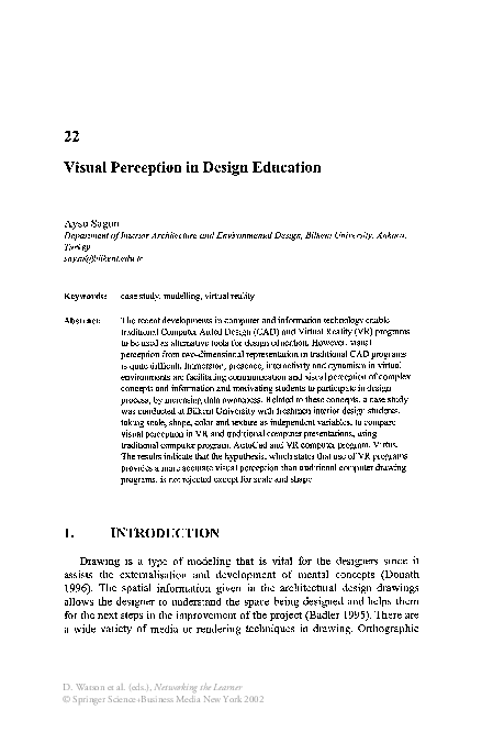 (PDF) Visual Perception in Design Education