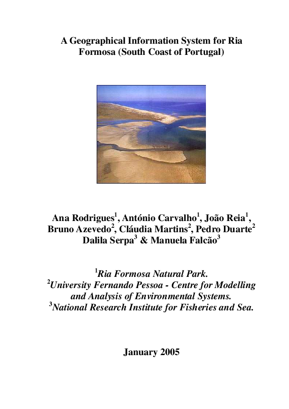 (PDF) A geographical information system for Ria Formosa (South coast of ...