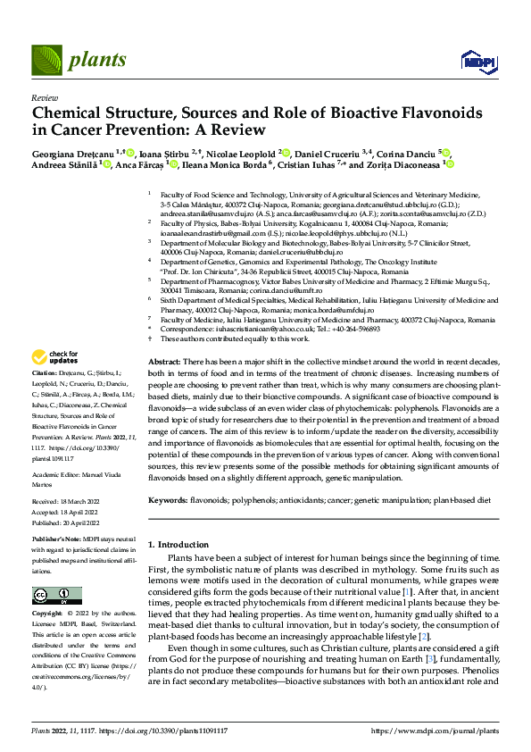 (PDF) Chemical Structure, Sources and Role of Bioactive Flavonoids in ...