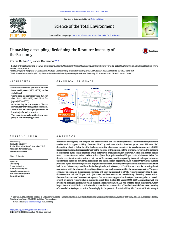 (PDF) Unmasking decoupling: Redefining the Resource Intensity of the ...