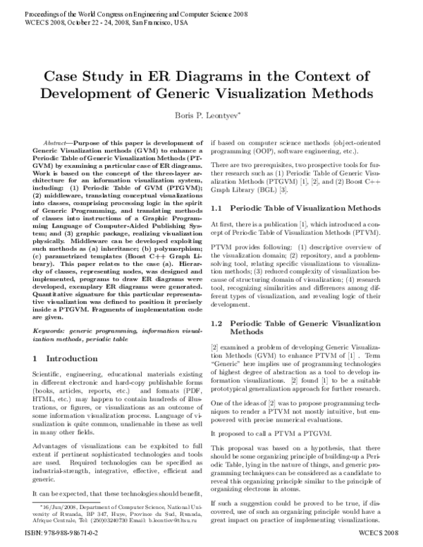 (PDF) Case Study in ER Diagrams in the Context of Development of ...