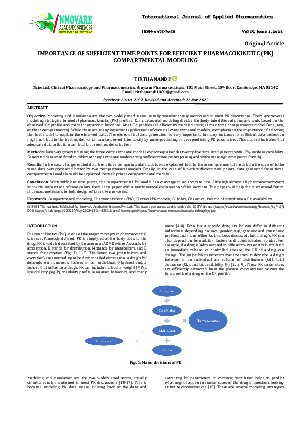 (PDF) IMPORTANCE OF SUFFICIENT TIME POINTS FOR EFFICIENT ...