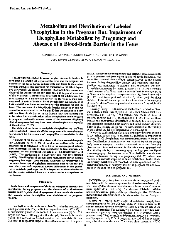 (PDF) Metabolism and Distribution of Labeled Theophylline in the ...