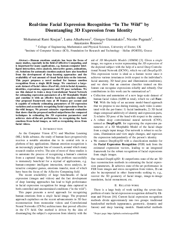 (PDF) Real-time Facial Expression Recognition “In The Wild” by ...