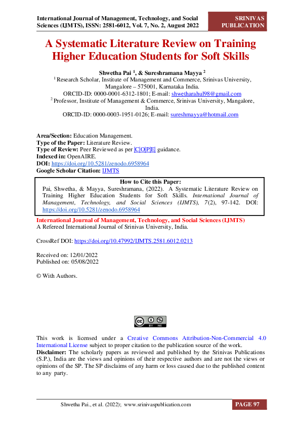 (PDF) A Systematic Literature Review on Training Higher Education ...