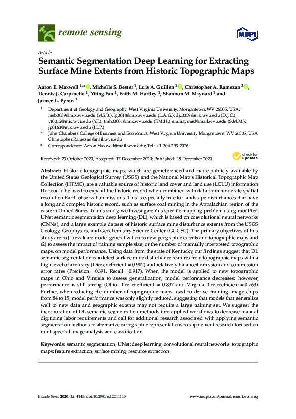 (PDF) Semantic Segmentation Deep Learning for Extracting Surface Mine ...