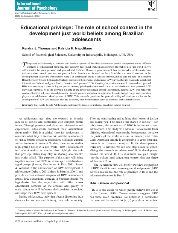 (PDF) Educational privilege: The role of school context in the ...