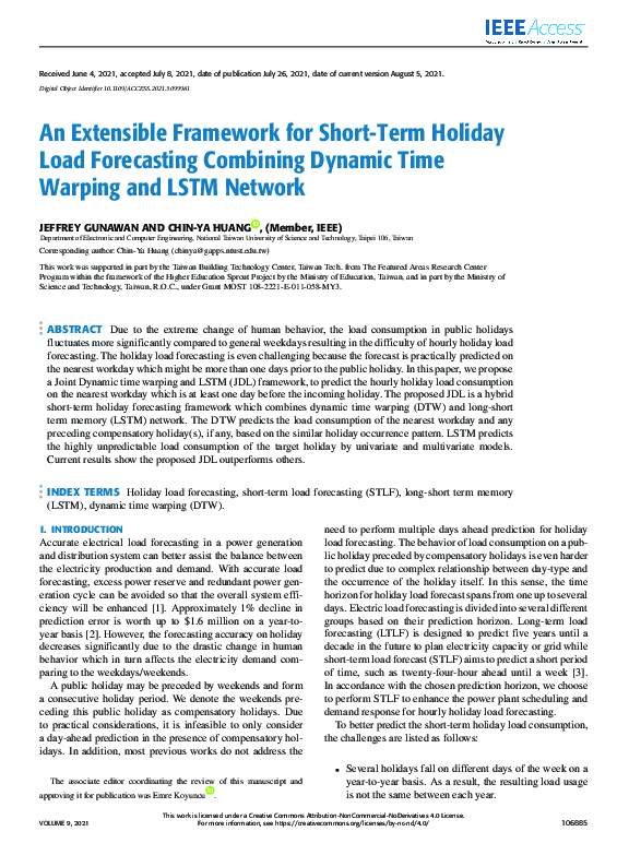 (PDF) An Extensible Framework for Short-Term Holiday Load Forecasting ...