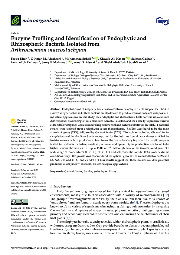 (PDF) Enzyme Profiling and Identification of Endophytic and ...