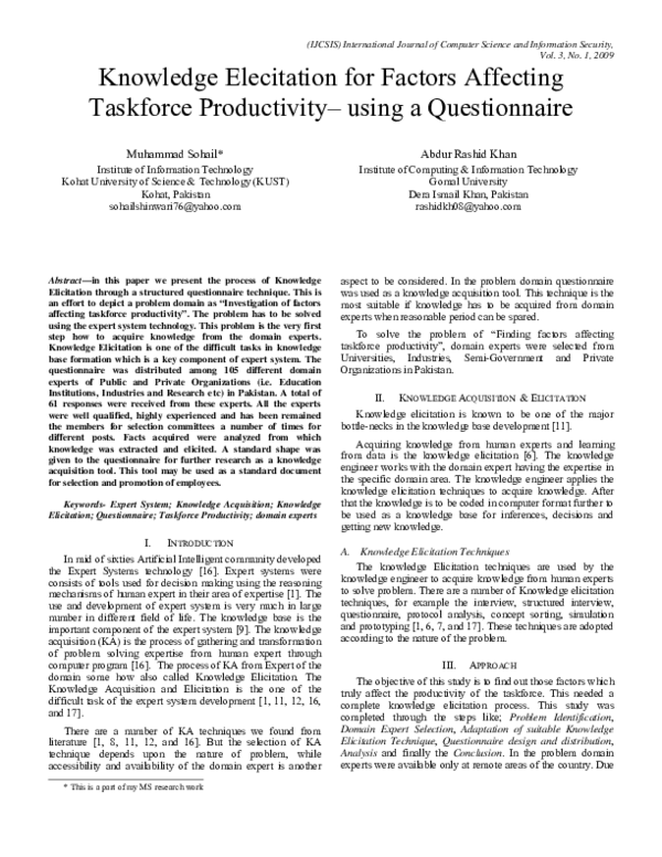 (PDF) Knowledge Elecitation for Factors Affecting Taskforce ...