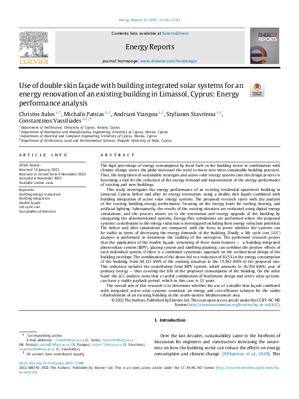 (PDF) Use of double skin façade with building integrated solar systems ... - Explainer Regulating Energy Use With Double-Skin Facades