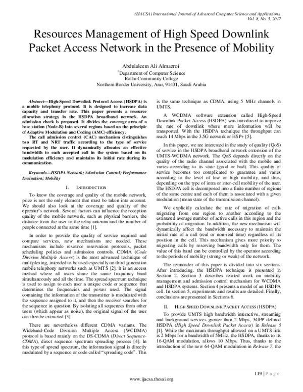 (PDF) Resources Management of High Speed Downlink Packet Access Network ...