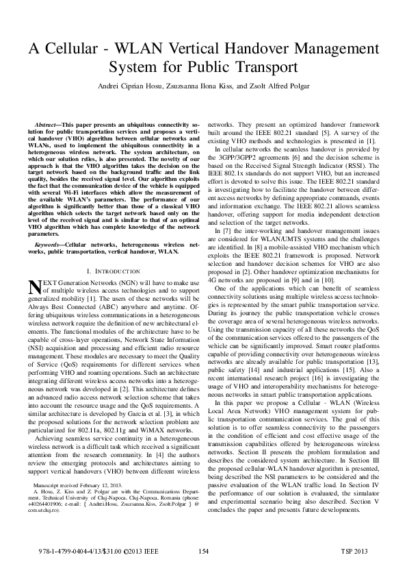 (PDF) A cellular — WLAN vertical handover management system for public ...