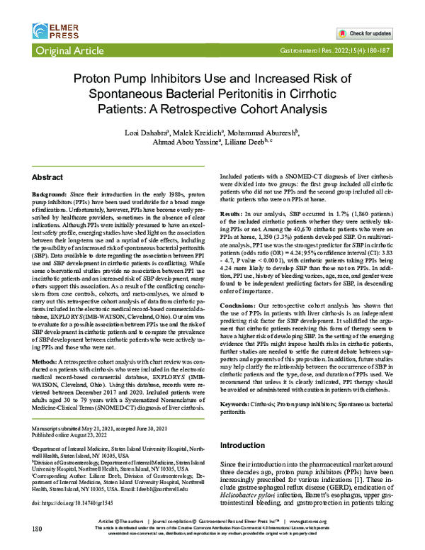 (PDF) Proton Pump Inhibitors Use and Increased Risk of Spontaneous ...