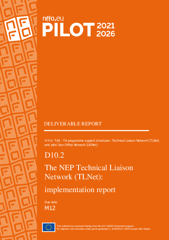 (PDF) NFFA-Europe Pilot - D10.2 - The NEP Technical Liaison Network ...