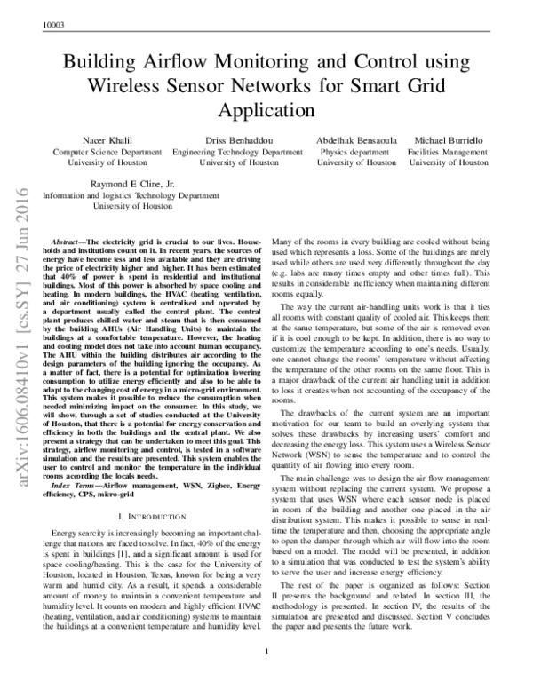 (PDF) Building Airflow Monitoring and Control using Wireless Sensor ...