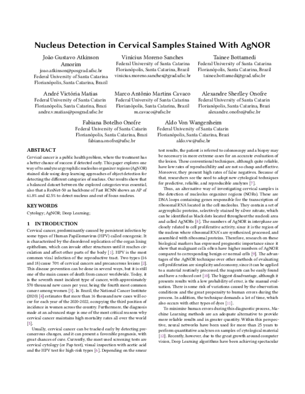 (PDF) Nucleus Detection in Cervical Samples Stained With AgNOR